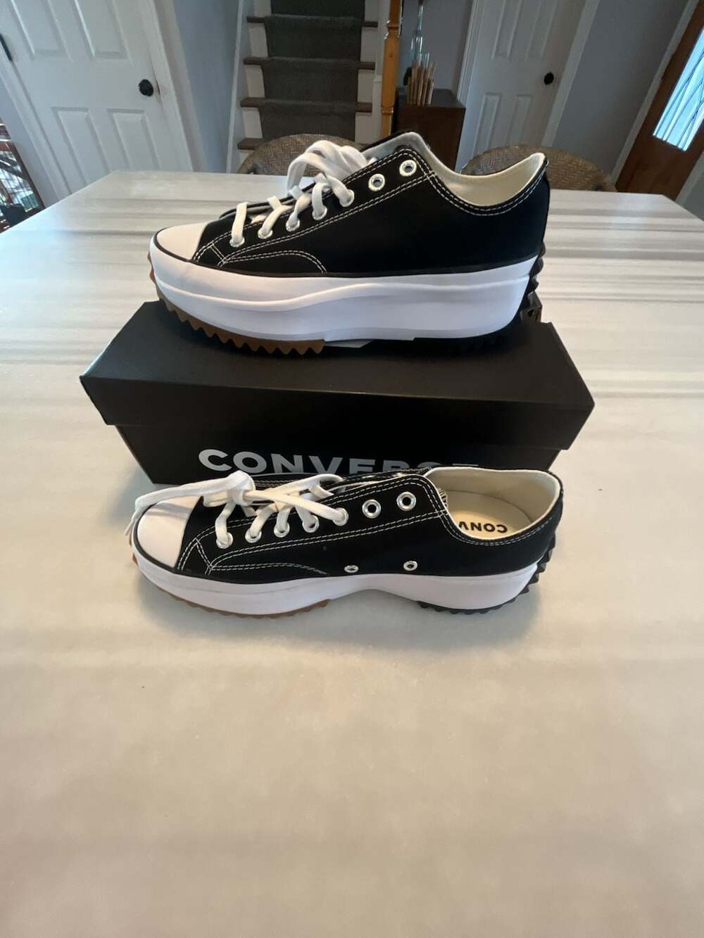 Converse Run Star Hike Low Black White Gum Unisex M10 W11.5